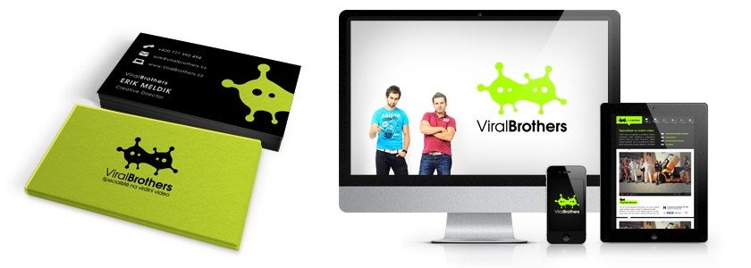 Viral Brothers logo, vizitky a web