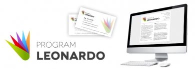 Program Leonardo logo, web, vizitky
