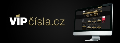 VIPčísla.cz logo, grafický návrh webu